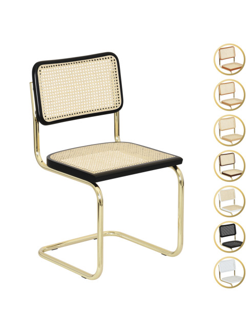 Breuer Chair Company Cesca Cane Cantilever Side Chair w/ Chrome