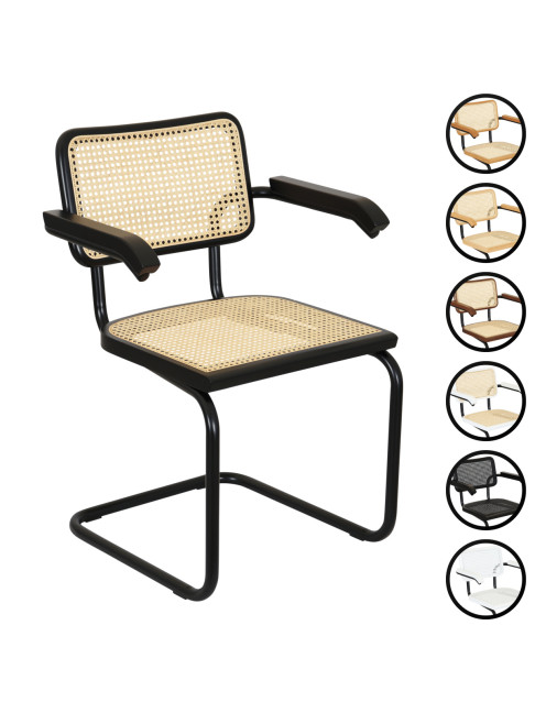 Breuer Chair Company Cesca Cane Cantilever Armchair Arm Chair w