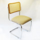 Breuer Chair Company Cesca Chair in Chrome with Tweed Cushion Seat and Cane Back in Honey